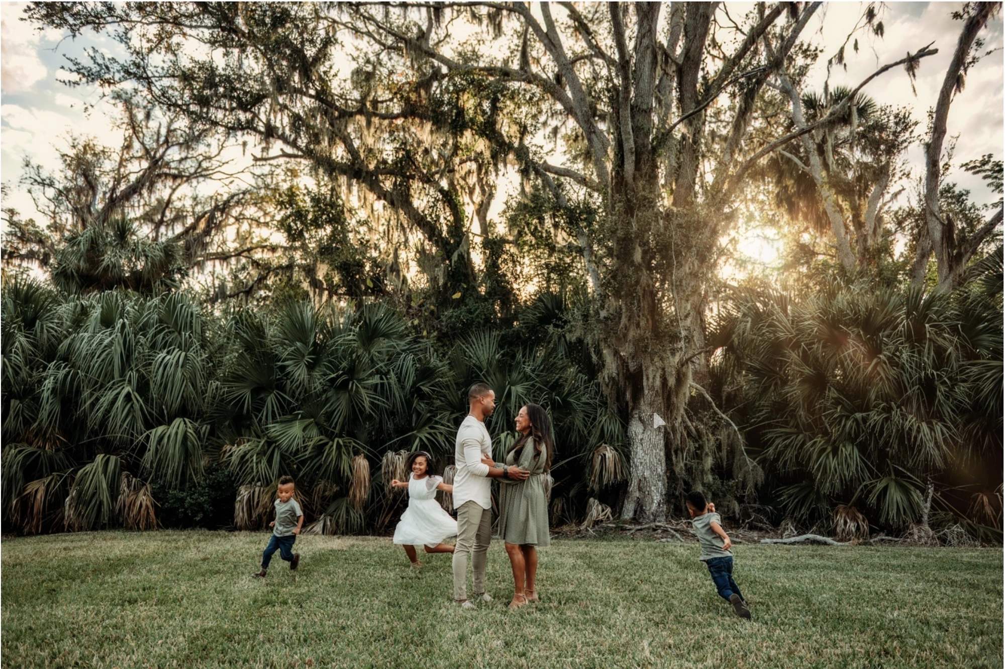 Dr. Joanne Hill Powell with her husband and children